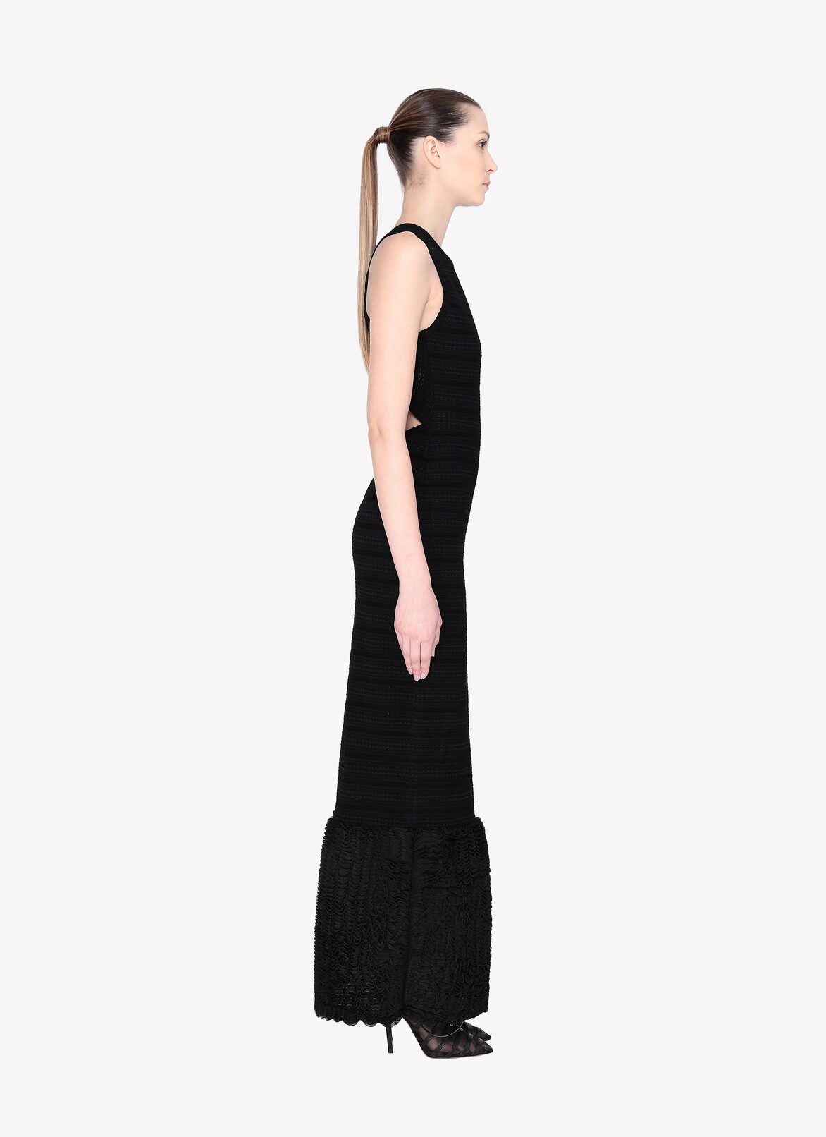 Long Knitted Dress ALAÏA BLACK LONG KNITTED DRESS